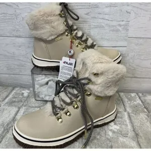 Pajar Canada‎ Women Waterproof WINTER Boots Oatmeal Leather Upper Sz 8.5 NWT