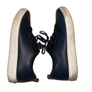 Paul Smith Lee Navy Blue Leather Closed Toe Lace-Up Sneakers Shoes Men's 10