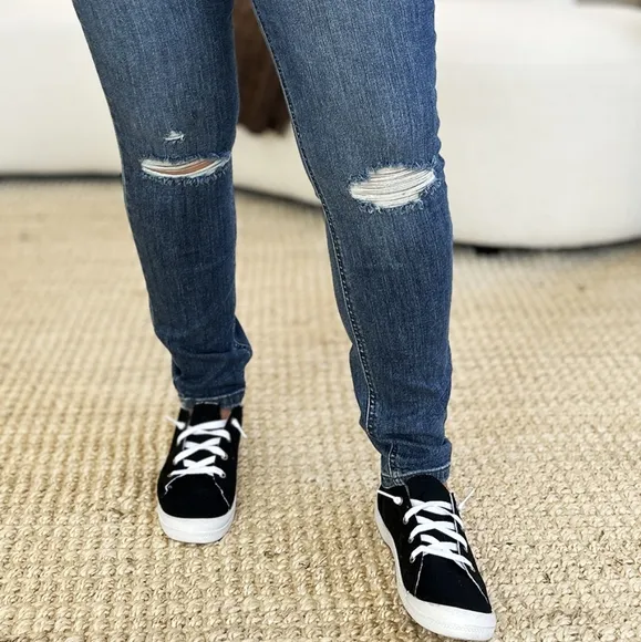 Plus Size Tummy Control High Rise Skinny Slim Denim Stretch Jean Pants Judy Blue