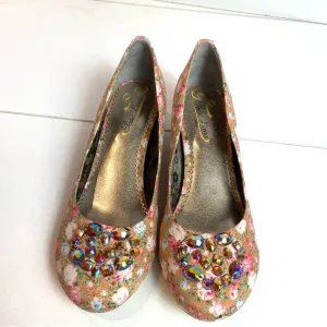 Poetic License Womens Shoes Magical Sunset Cottage Core Floral Sz 8M