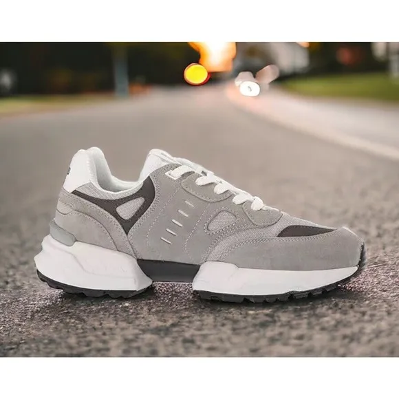 Polo Ralph Lauren RRL Gray Jogger Suede Mesh Shoes Mens 11 New Fast Ship