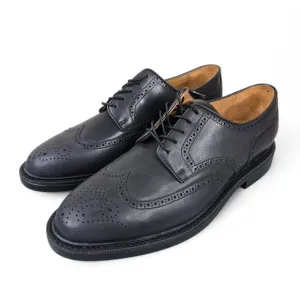 Polo Ralph Lauren Shoes Mens 12 D Black Wingtips Asher Brogue Derby Vibram