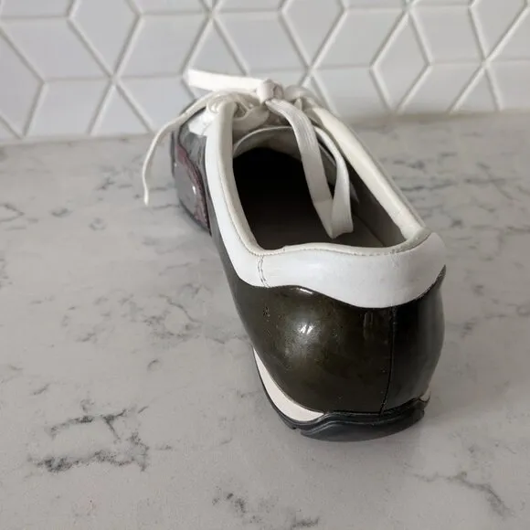 Prada Sports low-profile sneakers white/black/silver/maroon size 8.5 US (7.5 UK)