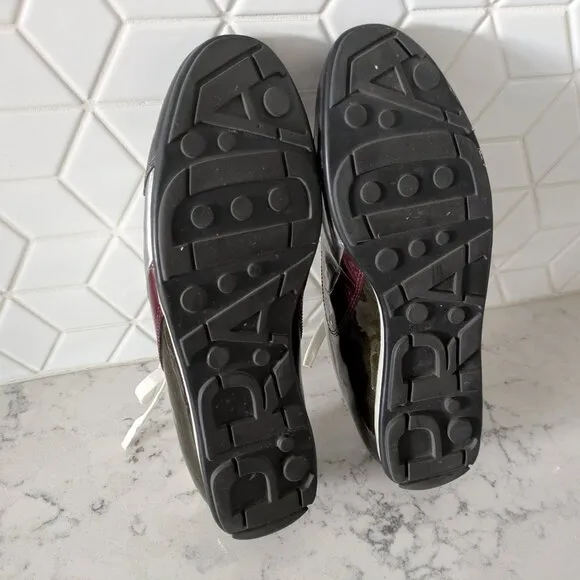 Prada Sports low-profile sneakers white/black/silver/maroon size 8.5 US (7.5 UK)