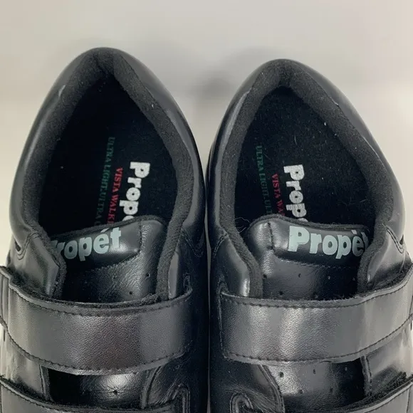 Propet Black Vista Walker Strap Walking Shoes - Size 10.5