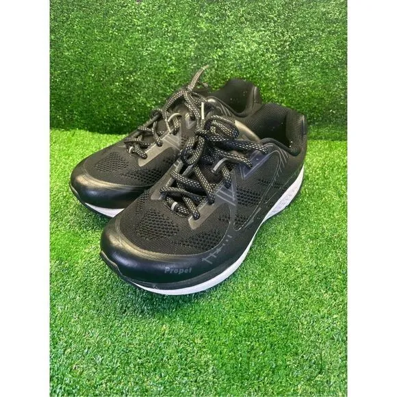 Propet Shoes Mens 8 E Wide One Lt Walking  Black Sneakers MAA022M