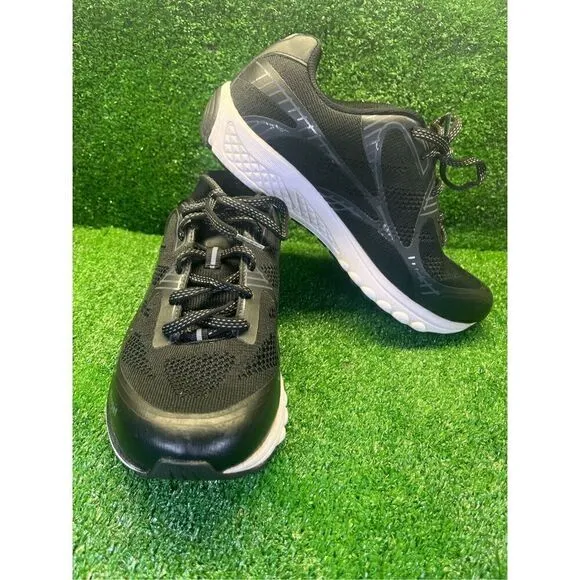 Propet Shoes Mens 8 E Wide One Lt Walking  Black Sneakers MAA022M