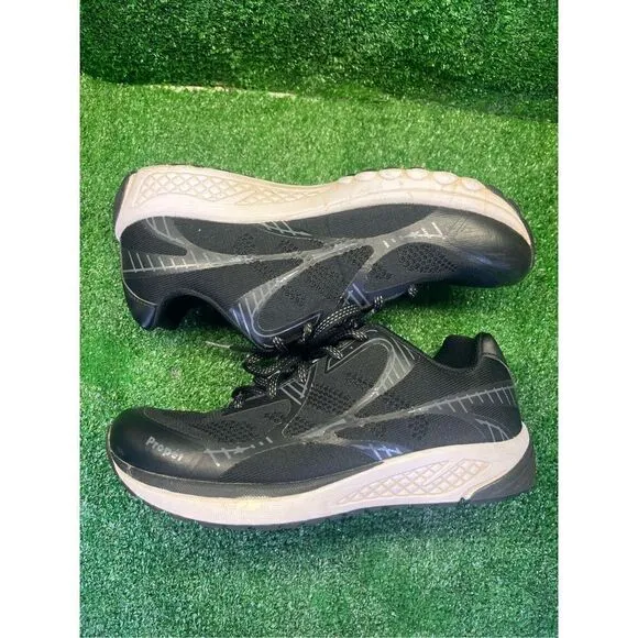 Propet Shoes Mens 8 E Wide One Lt Walking  Black Sneakers MAA022M