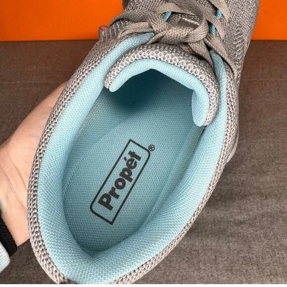 Propet Washable Walker Evolution Grey Sneaker Blue Size 9.5