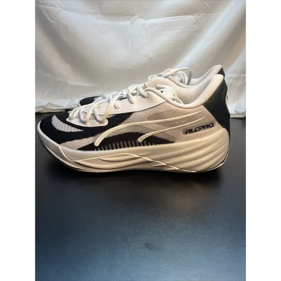Puma AllPro Nitro Team Basketball Mens 10 Black White Sneakers Athletic Shoes