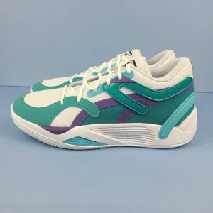 Puma Basketball Shoes Mens Sz 11.5 TRC Blaze Court White Blue Athletic 376582-17