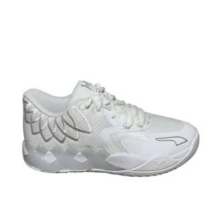 Puma LaMelo Ball MB.01 Lo Shoes Triple White 377368-04 GS size 6