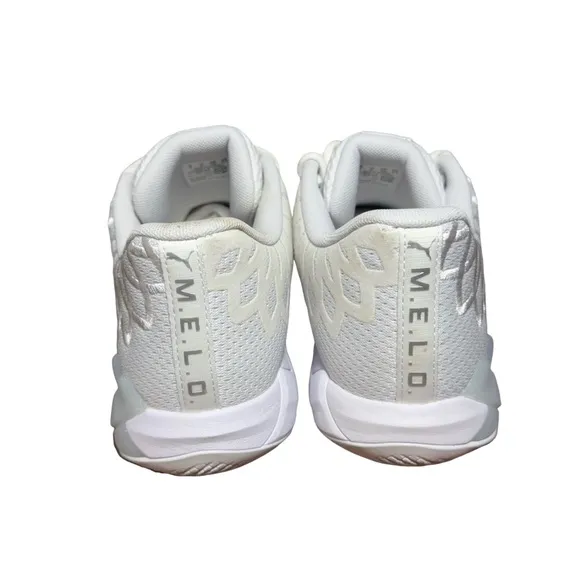 Puma LaMelo Ball MB.01 Lo Shoes Triple White 377368-04 GS size 6