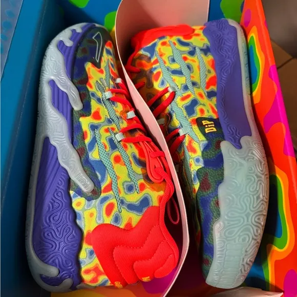 Puma MB.03 Gutter Cat Gang Athletic Shoes - Red, Blue, Yellow