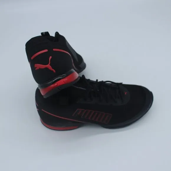 PUMA MEN'S CELL DIVIDE BLACK/RED RUNNING SHOES US 12M