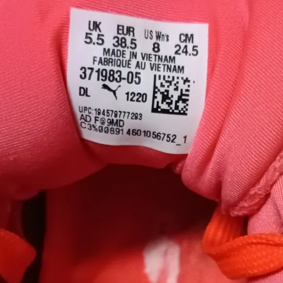 Puma RS-X 'Softcase' Fluo Peach Sneakers Wo.8 (6.5Y)