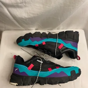 Puma TRAILFOX OVERLAND FRESH Black and Teal Sneakers SIZE 11.5