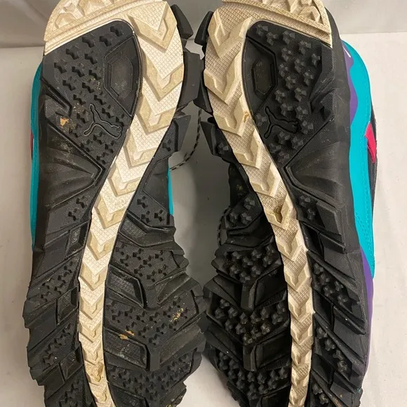 Puma TRAILFOX OVERLAND FRESH Black and Teal Sneakers SIZE 11.5