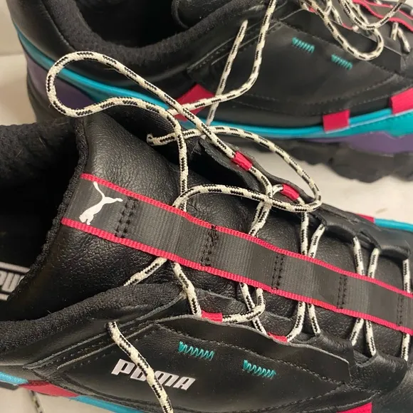 Puma TRAILFOX OVERLAND FRESH Black and Teal Sneakers SIZE 11.5