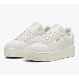 PUMA Women's Carina Street Shoes Sneaker Size 8 White Vapor Gray NEW Active Gym