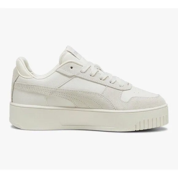PUMA Women's Carina Street Shoes Sneaker Size 8 White Vapor Gray NEW Active Gym