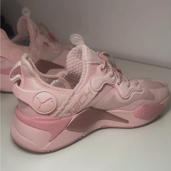 Puma Women's RS-X T3Ch Pink Rose Lace Up Sneaker Shoes