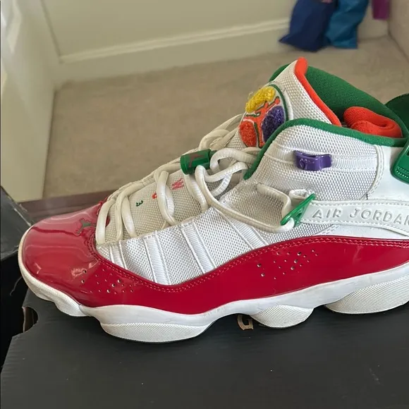 Red and White Basketball Shoes