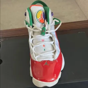 Red and White Basketball Shoes