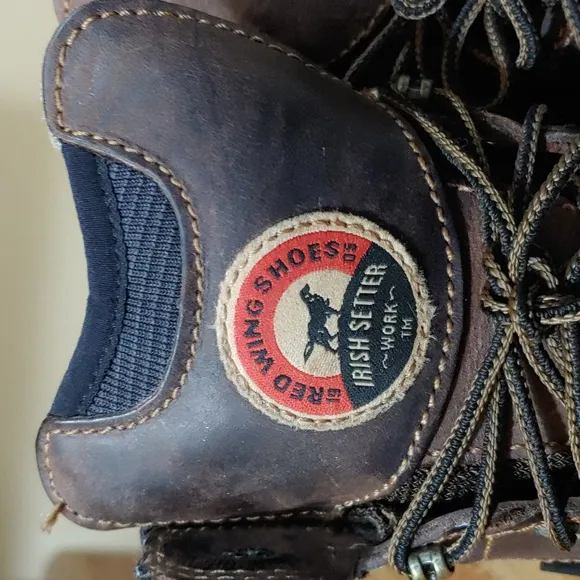 Red Wing Irish Setter Steel Toe Work Boots 6