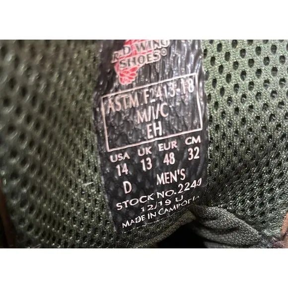 Red Wing King Toe Waterproof Boots ASTM‎ F2413-18 Men's 14