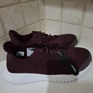 Reebok Burgundy Mesh Athletic Slip Resistance Work Shoes Size 12M