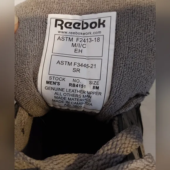 Reebok Men's Gray Sneakers 8M