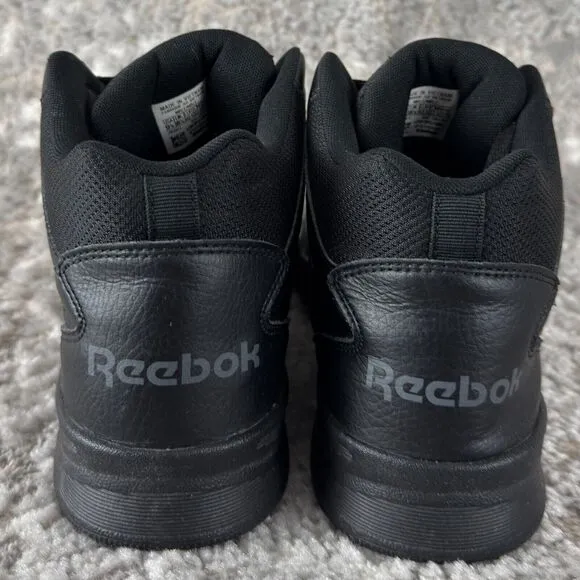 Reebok Mens Size 9.5 CN4108 Comfort Lace Up Sneakers Black Running Walking Shoes