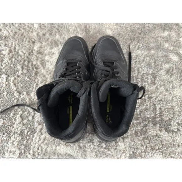 Reebok Mens Size 9.5 CN4108 Comfort Lace Up Sneakers Black Running Walking Shoes