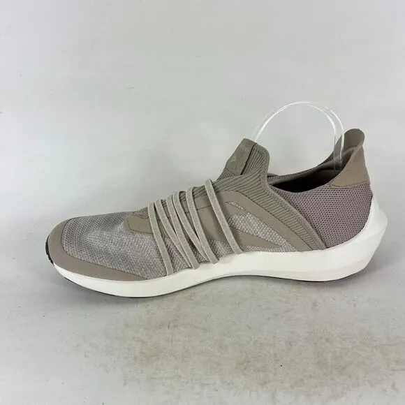 Reebok Run Sneakers Men's 9 Brown White Slip-On Low Top Running Athletic Shoes
