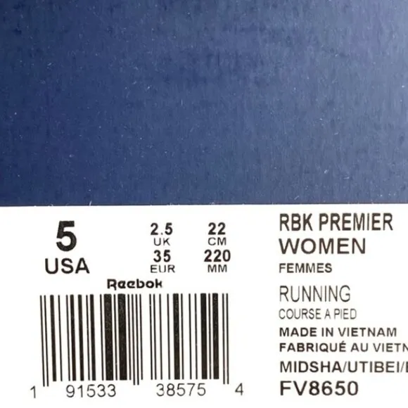 Reebook FV8650 Premier Women's Running Shoes - 5