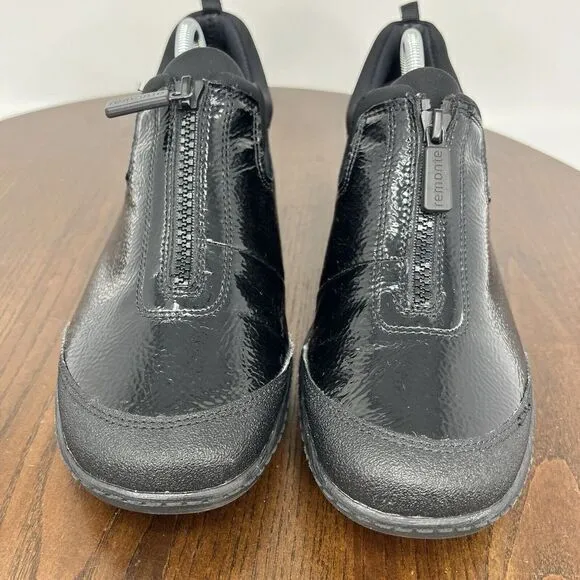 Remonte Soft Loafer‎ Shoes Women's 41 / 10 Black Comfort Zip Walking Sneakers
