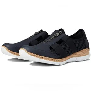 Rieker Nikita 88 Navy Zip Top Walking Shoe Size US 8, EU 39