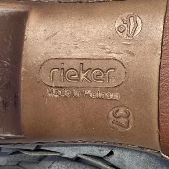 Rieker Sina 78 woven leather, comfort shoes, walking shoes grey EU37 /US 6
