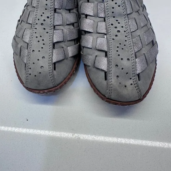 Rieker Sina 78 woven leather, comfort shoes, walking shoes grey EU37 /US 6