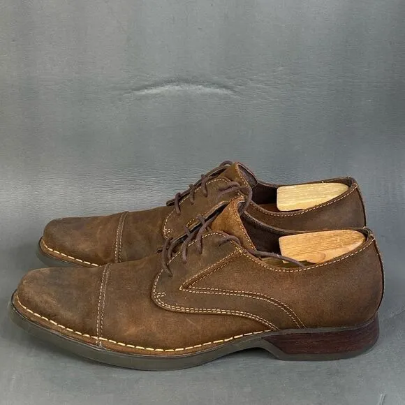 RJ COLT ‘ALL NIGHT’ suede leather Oxford shoes mens size  10.5