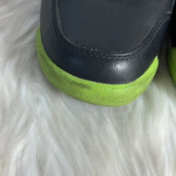 Rockport 7100 Black/Herbal Green Leather Walking Shoes Sz 10
