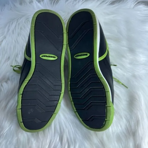 Rockport 7100 Black/Herbal Green Leather Walking Shoes Sz 10