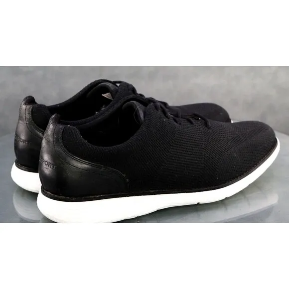 Rockport Garett Mesh Men's Knit Oxford Sneakers Shoes Size 10 Black