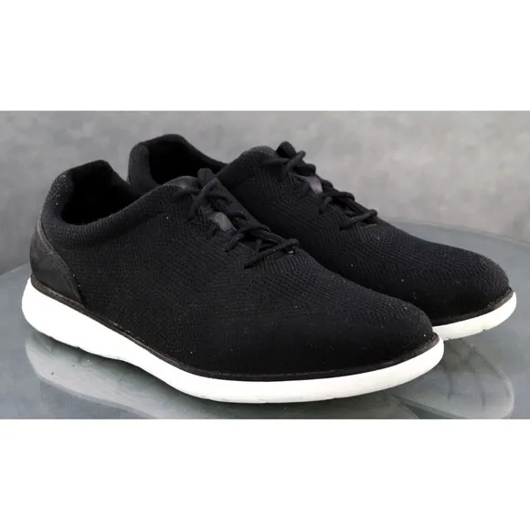 Rockport Garett Mesh Men's Knit Oxford Sneakers Shoes Size 10 Black