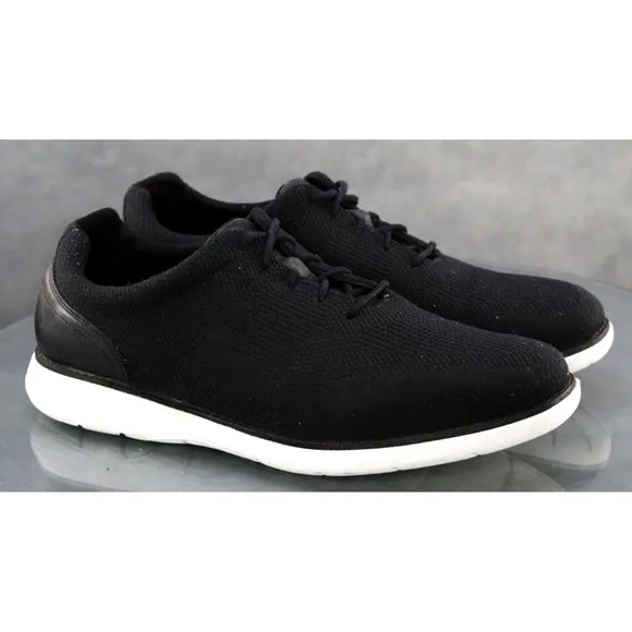 Rockport Garett Mesh Men's Knit Oxford Sneakers Shoes Size 10 Black