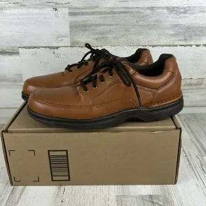 Rockport Mens 11.5  Brown Leather Walking Shoes Oxford new lace up dress work