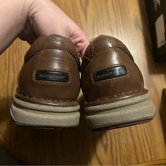 Rockport World Tour Classic Walking Shoes Brown Leather, Men's Size 8.5