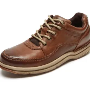 Rockport World Tour Classic Walking Shoes Brown Leather, Men's Size 8.5