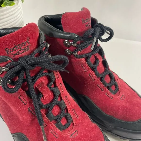 Rockport XCS Women’s Waterproof Boots Red and Black Size 5